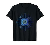 CPU Ciencia ficción Placa de Circuito Computación Camiseta gráfica económica, Hombre, Negro, L