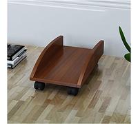CPU Stand Tower Desktop CPU Case Floor Stand Mobile Pc Stand with Side Bezel CPU Host Chassis Base with Silent Locking Caster Wheels, 7 Colors Pc Tower Holder Cart (Brown(1 To 50)
