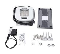 CPU Water Cooler with Digital Temperature Display, Liquid CPU Cooler, Brass Copper Water Block with RGB Lighting and Manual Controller for AM2 AM3 Sockets, PC Cooling System (Plata)