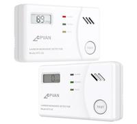 CPVAN Detector de Monóxido de Carbono con Pantalla LCD, Capteur 10 Años CO Gas Alarma con Batería Reemplazable, Norma Europea EN50291