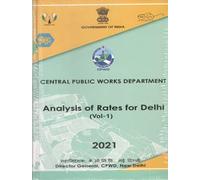 CPWD Delhi ANALYSIS of Rates (Civil Works) (In 2 Vols.) 2021