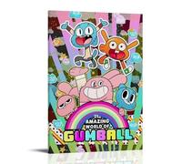 CPXBLHHW The Amazing World of Gumball - Póster de anime clásico de anime para pared, pintura decorativa para dormitorio, 40 x 60 cm, estilo marco