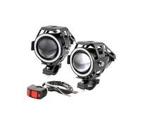 CPXCTZFZUB Faros Universales Para Motocicleta, Lámpara Auxiliar Foco Led U7 Proyector De Luz Antiniebla DRL 12V Faro Delantero Moto(White-Switch-2pcs)