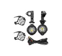 CPXCTZFZUB Luz Auxiliar LED Universal Para Motocicleta Antiniebla Para Coche Lámpara De Conducción Faro Delantero Moto(1set with relay)