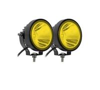 CPXCTZFZUB Para Lámpara Auxiliar De Motocicleta 20W 6000Lm Luces LED Antiniebla, Focos Conducción Faro Haz Luz Inundación Faro Delantero Moto(Spotlight Yellow-2)