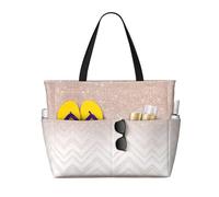 CPyuqw Bolsa de viaje de playa de gran capacidad con estampado de bonito diseño brillante, bolsa plegable con cremallera para vacaciones familiares, cruceros y camping, Bonito patrón brillante, Talla