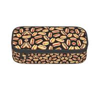 CPyuqw Estuche con estampado de mariposa morada, organizador de bolígrafos, suministros escolares, papelería, maquillaje y uso en la oficina, Fun Food Hot Dogs, Talla única, Mochila escolar