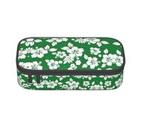 CPyuqw Estuche con estampado floral de flamencos, organizador de bolígrafos, suministros escolares, papelería, maquillaje y uso en la oficina, Flor de Hawai, Talla única, Mochila escolar