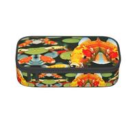 CPyuqw Estuche japonés con estampado de camarones sushi, organizador de bolígrafos, suministros escolares, papelería, maquillaje y uso en la oficina, Bonito pez koi japonés, Talla única, Mochila