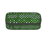 CPyuqw Estuche japonés con estampado de camarones sushi, organizador de bolígrafos, suministros escolares, papelería, maquillaje y uso en la oficina, Lunares Verdes, Talla única, Mochila escolar