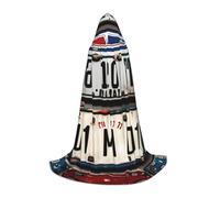 CPyuqw M Capa con capucha de Halloween - Bata unisex con estampado de placa antigua para cosplay de Víspera de Todos los Santos, fiesta, carnaval