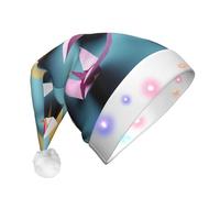 CPyuqw Sombrero de Navidad unisex con impresión de grúas de papel de origami, sombrero de Papá Noel para fiestas festivas de invierno, uso diario y uso diario