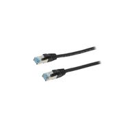 CQ6055S Patch cord S/FTP 6a Line Cu PUR negro 2m libre de halógenos 27AWG LOG...