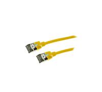 CQ9047S Cable de conexión U/FTP 6a Línea Cu TPE amarillo L: 1,5 m 32 AWG LOGI...