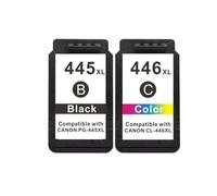 CQadsDyrx Cartucho de Tinta PG-445 PG445 CL-446 CL446 XL Compatible con los Modelos de Impresora MX494 MG2440 MG2940 MG2540 MG2540S IP2840