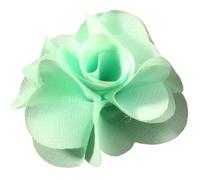 CQAHDSEVF Apliques de Flores de Gasa | Multicolor 2,6 pulgadas for decoración, manualidades, bodas: 10 piezas(Lt Green)