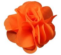 CQAHDSEVF Apliques de Flores de Gasa | Multicolor 2,6 pulgadas for decoración, manualidades, bodas: 10 piezas(Orange)