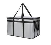 CQAHDSEVF Bolsas térmicas, Tamaños múltiples grises negros aislados de la comida campestre del ultramarinos de la pizza del refrigerador del bolso de la entrega de la comida(Gray - Large 77l)