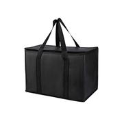 CQAHDSEVF Bolsas térmicas, Tamaños múltiples grises negros aislados de la comida campestre del ultramarinos de la pizza del refrigerador del bolso de la entrega de la comida(Black - Middle 43l)