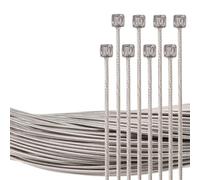CQAHDSEVF Cable de Freno para Bicicleta, Juego de Cables de Freno de Cambio de Bicicleta de Acero Inoxidable Delantero Trasero for MTB Road Silver Varios tamaños(8pcs Shift 2100mm)