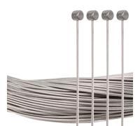 CQAHDSEVF Cable de Freno para Bicicleta, Juego de Cables de Freno de Cambio de Bicicleta de Acero Inoxidable Delantero Trasero for MTB Road Silver Varios tamaños(4pcs Mountain 1100mm)