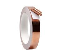 CQAHDSEVF Cinta aislante de aluminio, Cinta de lámina de cobre de 20 metros, cinta conductora de un solo lado, blindaje EMI, resistente al calor, 2-10mm(5mm)