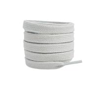 CQAHDSEVF Cordones para zapatos, 10 cordones planos de algodón de 0,8 cm de ancho, multicolor, 80-160 cm(Light Gray,80)