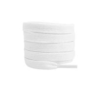 CQAHDSEVF Cordones para zapatos, 10 cordones planos de algodón de 0,8 cm de ancho, multicolor, 80-160 cm(White,120)