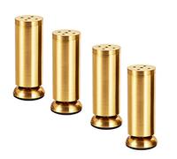 CQAHDSEVF Los Muebles, Adjustable Metal Furniture Legs Pack of 4 with Screws Gold For Sofa TV Cabinet