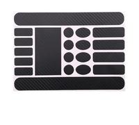 CQAHDSEVF Pegatinas para Bicicletas, Etiquetas engomadas reflexivas de la Bici for la Resistencia multicolora del Desgaste del Marco 3pc de la Bicicleta(Carbon Fiber Black)