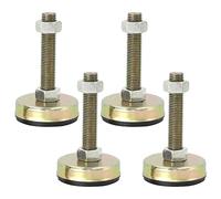 CQAHDSEVF Pies para Muebles Pies niveladores Ajustables, Pies niveladores 4 Piezas Hierro Caucho Múltiples tamaños for escritorios Sofás Bancos de Trabajo(43x8x100)