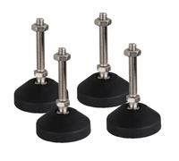CQAHDSEVF Pies para Muebles Pies niveladores Ajustables, Pies niveladores Ajustables for Muebles, 4 Uds., Negro, 40MM-80MM, Junta Universal de Nailon roscada(D50xM8x50mm)