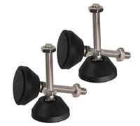 CQAHDSEVF Pies para Muebles Pies niveladores Ajustables, Pies niveladores Ajustables for Muebles, 4 Uds., Negro, 40MM-80MM, Junta Universal de Nailon roscada(D40xM8x50mm)