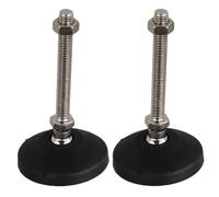 CQAHDSEVF Pies para Muebles Pies niveladores Ajustables, Pies niveladores Ajustables for Muebles, 4 Uds., Negro, 40MM-80MM, Junta Universal de Nailon roscada(D80xM12x100mm)