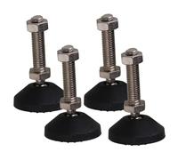 CQAHDSEVF Pies para Muebles Pies niveladores Ajustables, Pies niveladores Ajustables for Muebles, 4 Uds., Negro, 40MM-80MM, Junta Universal de Nailon roscada(D50xM12x50mm)