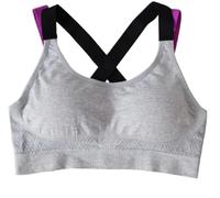 CQAHDSEVF Sujetadores Deportivos para Entrenamiento, Sujetador Deportivo Push-up con Espalda Cruzada de Secado rápido for Mujer, Multicolor, Varios tamaños(Grey,XL)