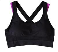 CQAHDSEVF Sujetadores Deportivos para Entrenamiento, Sujetador Deportivo Push-up con Espalda Cruzada de Secado rápido for Mujer, Multicolor, Varios tamaños(Black,M)
