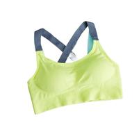 CQAHDSEVF Sujetadores Deportivos para Entrenamiento, Sujetador Deportivo Push-up con Espalda Cruzada de Secado rápido for Mujer, Multicolor, Varios tamaños(Yellow,L)