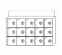CQAHDSEVF Taquilla acrílica para teléfonos móviles, Cuadro de Bolsillo montado en la Pared de la Caja de Almacenamiento del teléfono Celular de acrílico Que Cierra 4-60 Ranuras for la Escuela(15)