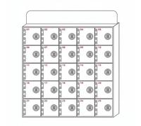 CQAHDSEVF Taquilla acrílica para teléfonos móviles, Cuadro de Bolsillo montado en la Pared de la Caja de Almacenamiento del teléfono Celular de acrílico Que Cierra 4-60 Ranuras for la Escuela(25)