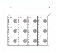CQAHDSEVF Taquilla acrílica para teléfonos móviles, Cuadro de Bolsillo montado en la Pared de la Caja de Almacenamiento del teléfono Celular de acrílico Que Cierra 4-60 Ranuras for la Escuela(12)