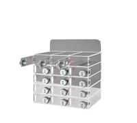 CQAHDSEVF Taquilla acrílica para teléfonos móviles, Gabinete de Almacenamiento for teléfono móvil, Cerradura de contraseña acrílica Transparente, Varios tamaños, Escuela y Oficina(30 Large grids)