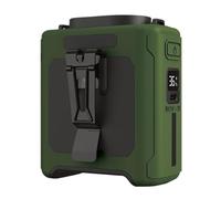 CQAHDSEVF ventilador con clip para la cintura y el cuello, gris claro/verde recargable del banco del poder de la fan de la cintura del cuello 10000mAh LED