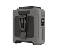CQAHDSEVF ventilador con clip para la cintura y el cuello, gris claro/verde recargable del banco del poder de la fan de la cintura del cuello 10000mAh LED