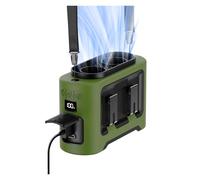 CQAHDSEVF ventilador con clip para la cintura y el cuello, Ventilador de cintura 14500mAh Motores duales 4 clips Linterna Powerbank Multicolor