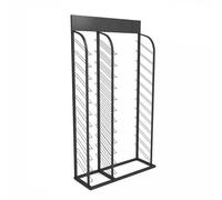 CQCCQ Portamuestras for baldosas de inserción, expositor de baldosas de porcelana metálica de 12 o 24 niveles, organizador de baldosas for suelos, material de construcción(130x30x185cm)