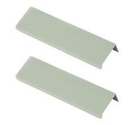 CQCQC 2 piezas tirador de borde de dedo tirador de puerta oculto cajón de aluminio invisible armario manijas muebles con tornillos for cocina dormitorio(Green,Length:800mm)