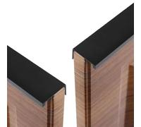 CQCQC 2 piezas tiradores de puerta ocultos con borde de dedo, tiradores de gabinete de aleación de aluminio for armario de cocina, muebles ocultos for cajón de armario de dormitorio(Pitch:160mm)