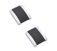 CQCQC 2 tiradores de puerta empotrados, tiradores de armario, cajones ocultos de aleación de zinc, muebles de gabinete ocultos for armarios, armarios, cajones(Black,Pitch:32mm)