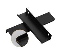CQCQC 2 tiradores ocultos con borde de dedo, tiradores de cajones negros, muebles, gabinete oculto con tornillos, armario moderno for el hogar, cocina, puerta de armario(Length:1000mm)